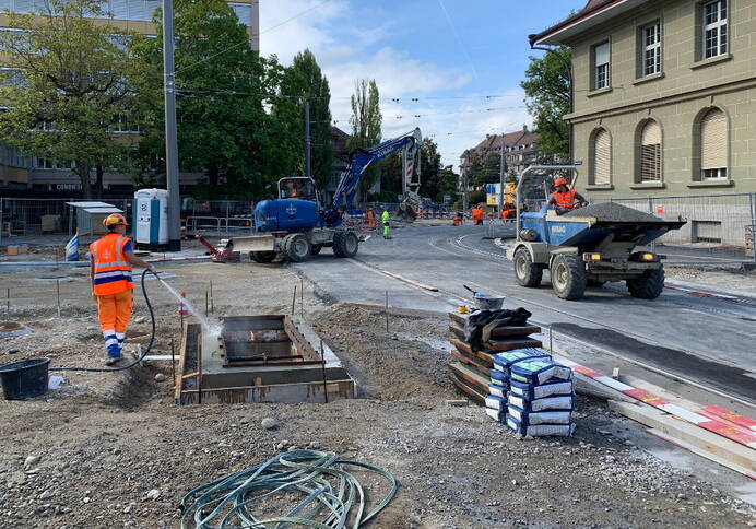Lavori di costruzione in Moserstrasse