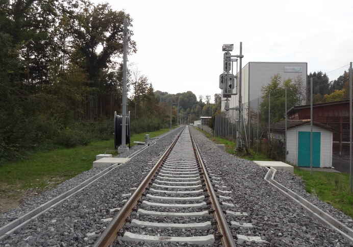 Neue Gleisanlage zwischen Neuenegg und Laupen
