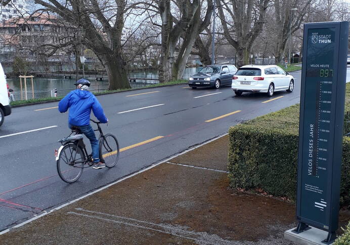 Velobarometro a Grabengut nel centro della città