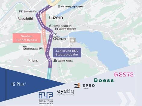 Strecke Bypass Luzern