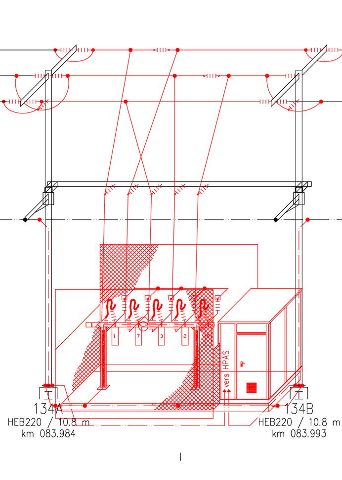 Perspective du poste de distribution de Cornaux