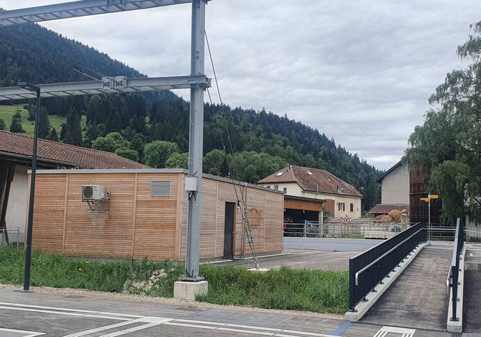 Nouveau bâtiment technique de la gare de Buttes