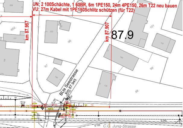 Plan de situation des câbles