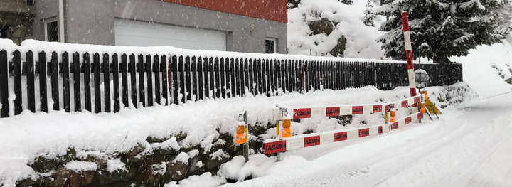 Construction de conduites techniques sous un manteau de neige